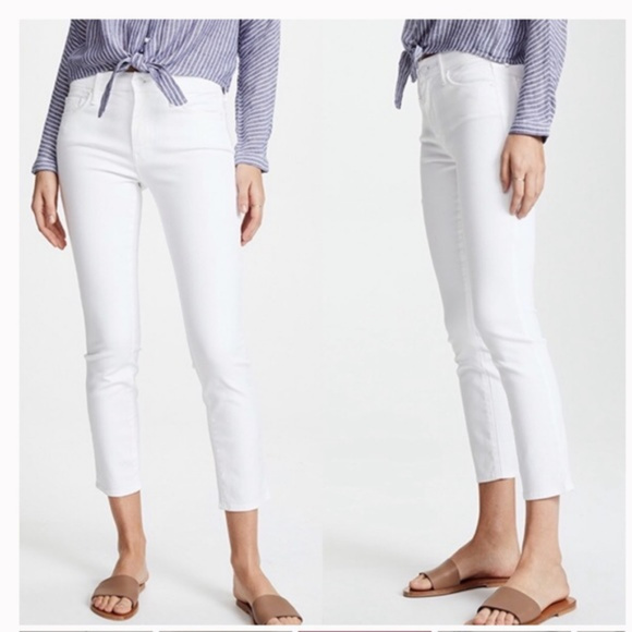 mother looker crop skinny jeans